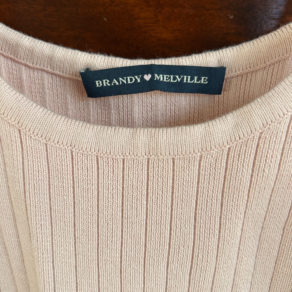 Brandy Melville Pink Ribbed Sweater Tank